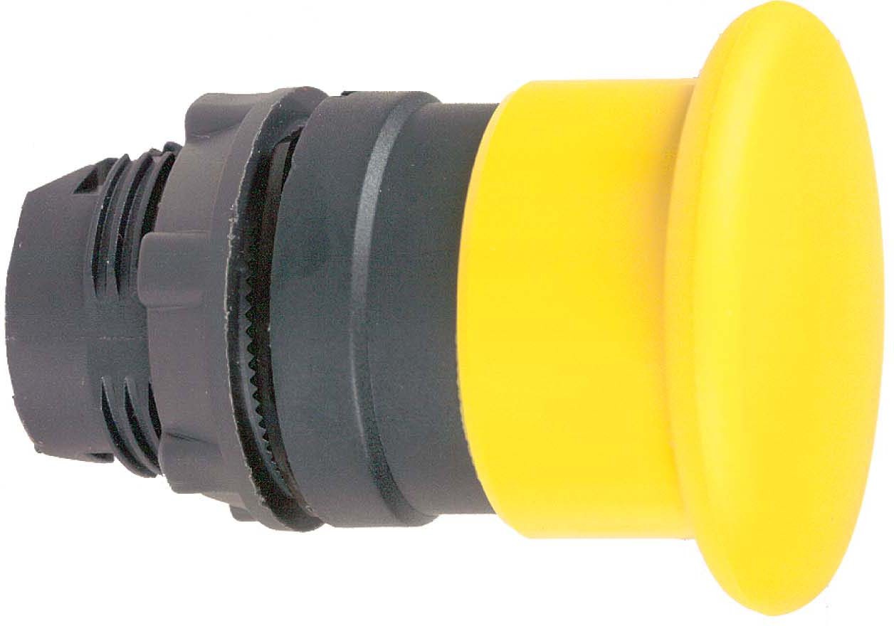 Schneider ZB5AW753 Pilzdrucktaster, Frontelement, Harmony XB5, Kunststoff, 22mm, beleuchtet, orange, Drehentriegelung, für universelle LED