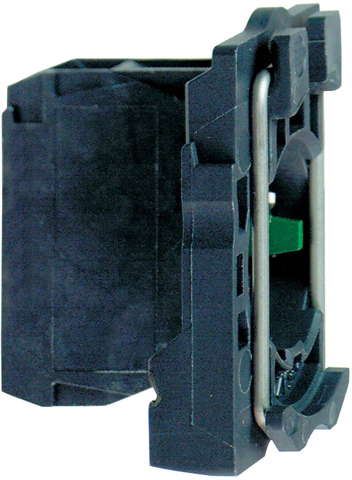 Schneider ZB5AZ101 Hilfsschalterblock mit Befestigungsflansch, Harmony XB5, Knuststoff, 22mm, 30mm, 1S, Schraubklemme