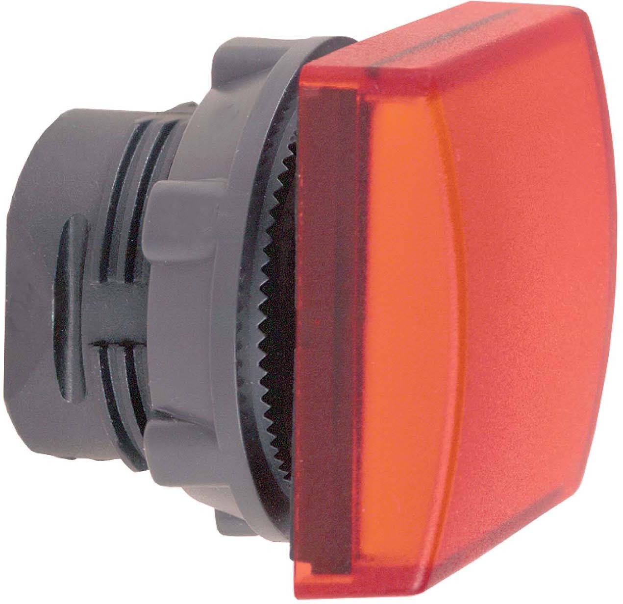 Schneider ZB5CV043 Leuchtmelder, Frontelement, Harmony XB5, Kunststoff, 22mm, rot, für universelle LED, eckig