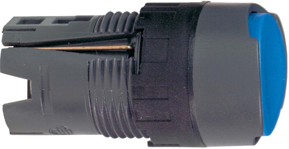 Schneider ZB6AA6 Frontelement für Drucktaster ZB6, tastend, blau, Ø 16 mm