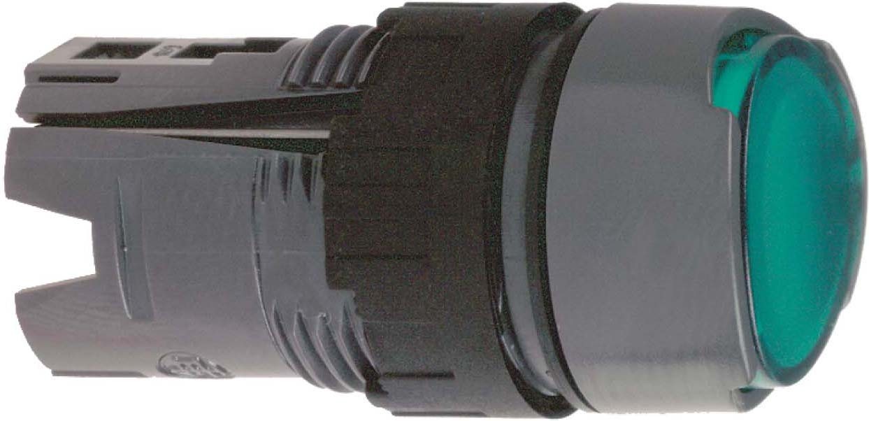 Schneider ZB6AF3 Frontelement für Leuchtdrucktaster ZB6, rastend, grün, Ø 16 mm