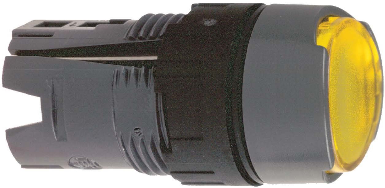 Schneider ZB6AW5 Frontelement für Leuchtdrucktaster ZB6, tastend, gelb, Ø 16 mm