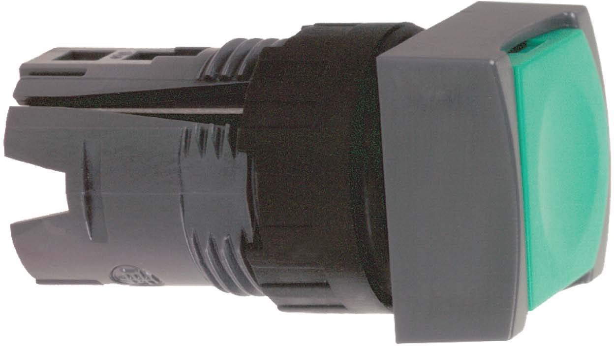 Schneider ZB6CA3 Frontelement für Drucktaster ZB6, tastend, grün, Ø 16 mm