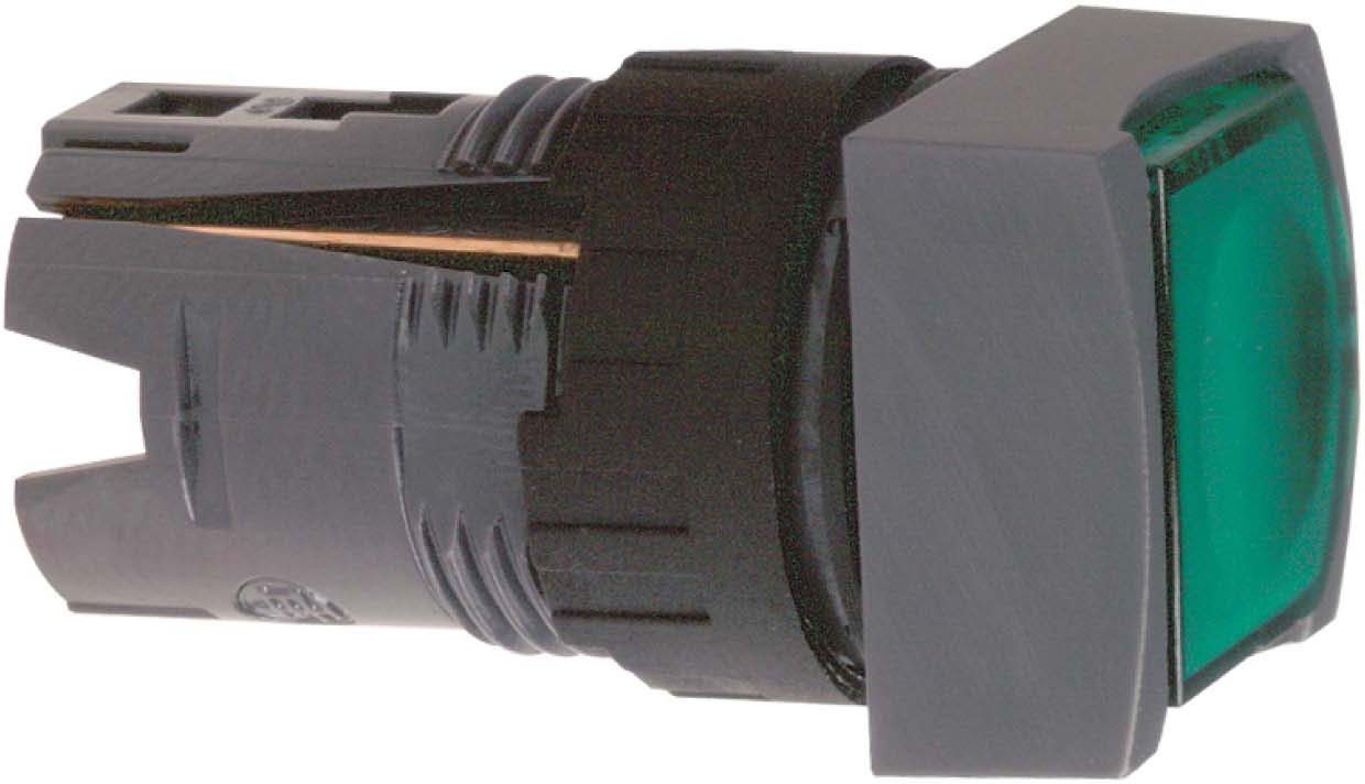 Schneider ZB6CF3 Frontelement für Leuchtdrucktaster ZB6, rastend, grün, Ø 16 mm