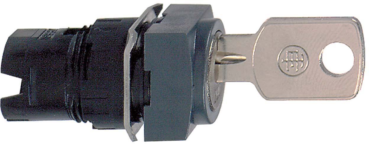 Schneider ZB6CGH Frontelement für Schlüsselschalter ZB6, schwarz, 3 Positionen