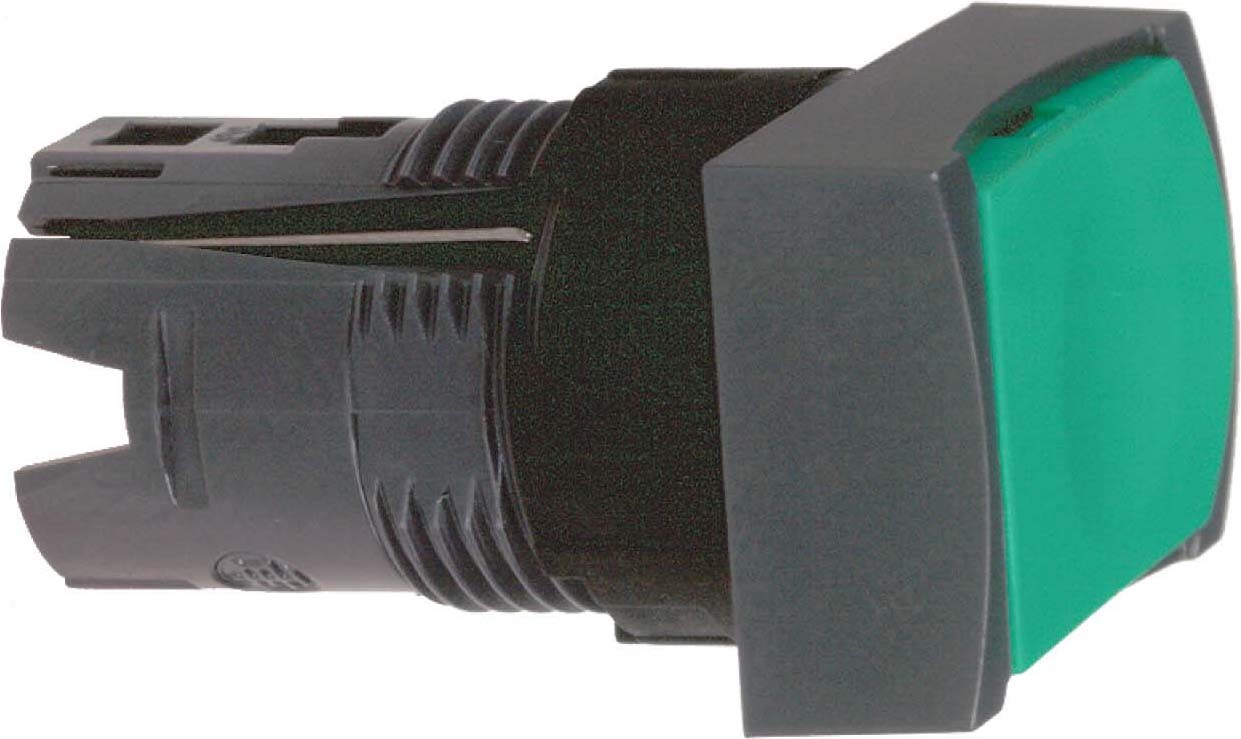 Schneider ZB6DA3 Frontelement für Drucktaster ZB6, tastend, grün, Ø 16 mm