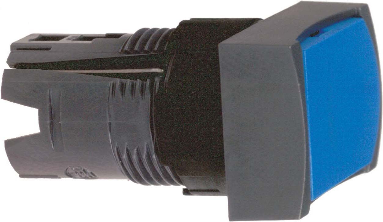 Schneider ZB6DA6 Frontelement für Drucktaster ZB6, tastend, blau, Ø 16 mm