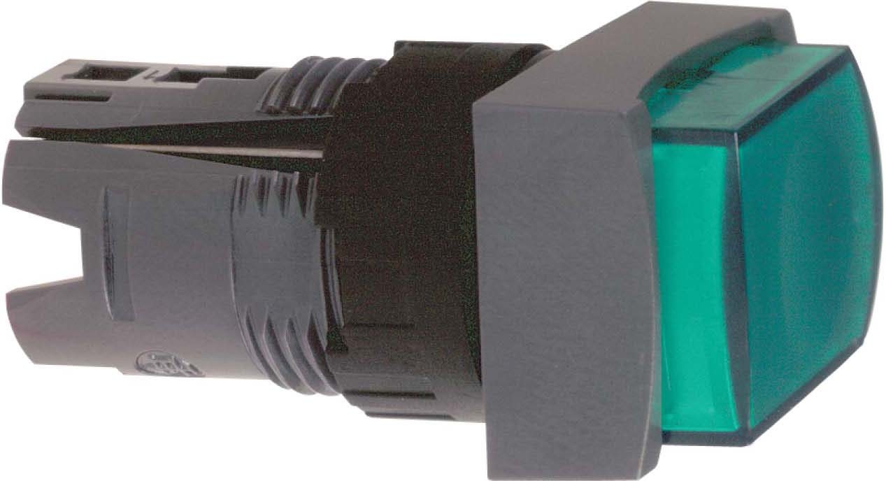 Schneider ZB6DE3 Frontelement für Leuchtdrucktaster ZB6, tastend, grün, Ø 16 mm