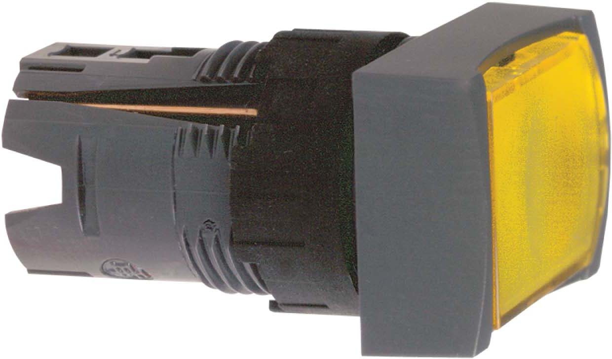 Schneider ZB6DW5 Frontelement für Leuchtdrucktaster ZB6, tastend, gelb, Ø 16 mm