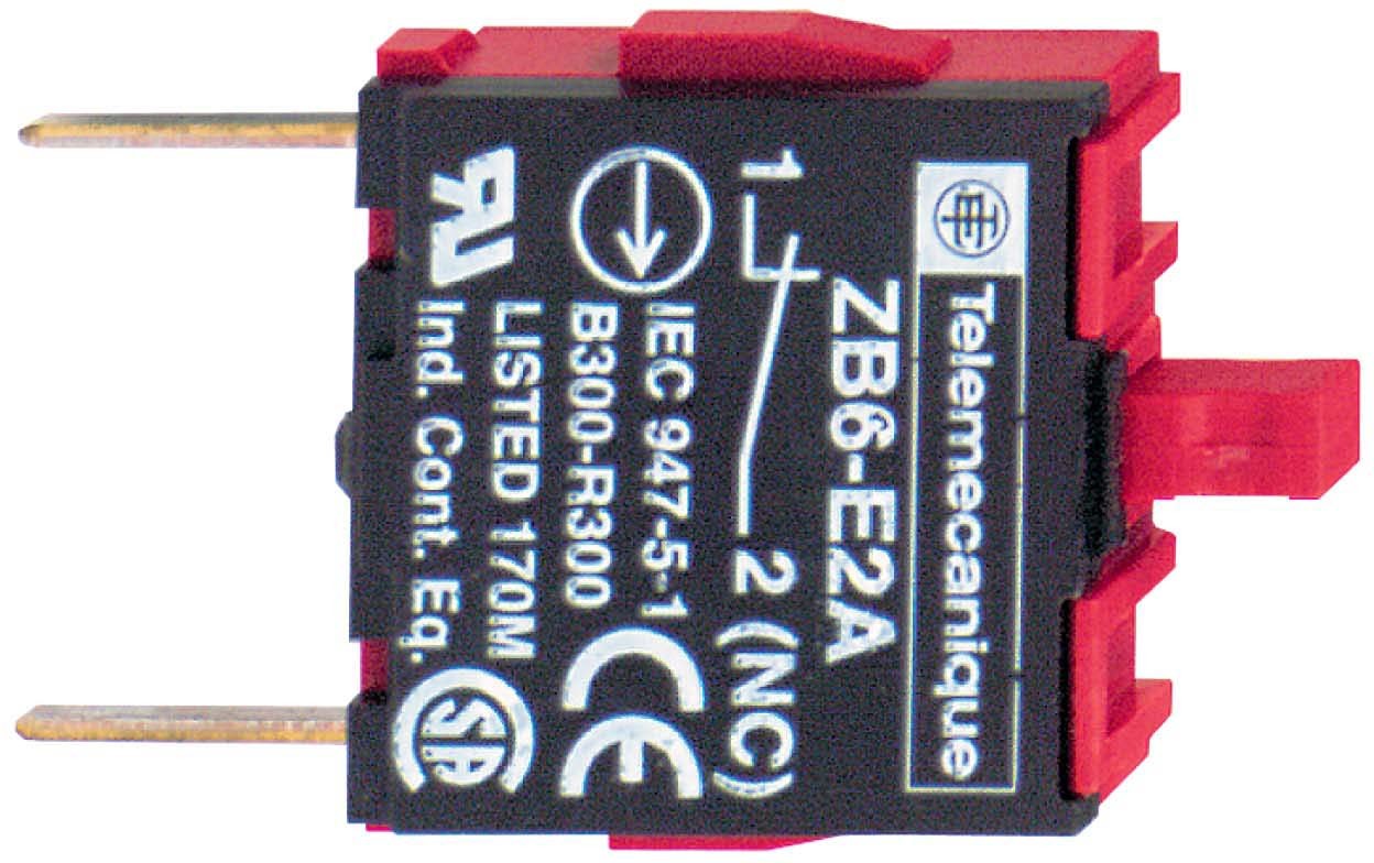 Schneider ZB6E2B Hilfsschalterblock, ZB6 Ø 16, 1Ö Silberlegierung