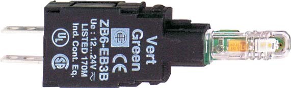 Schneider Electric ZB6EB5B Lampenfassung ZB6 gelb Integral LED 12-24 V 5 Stück