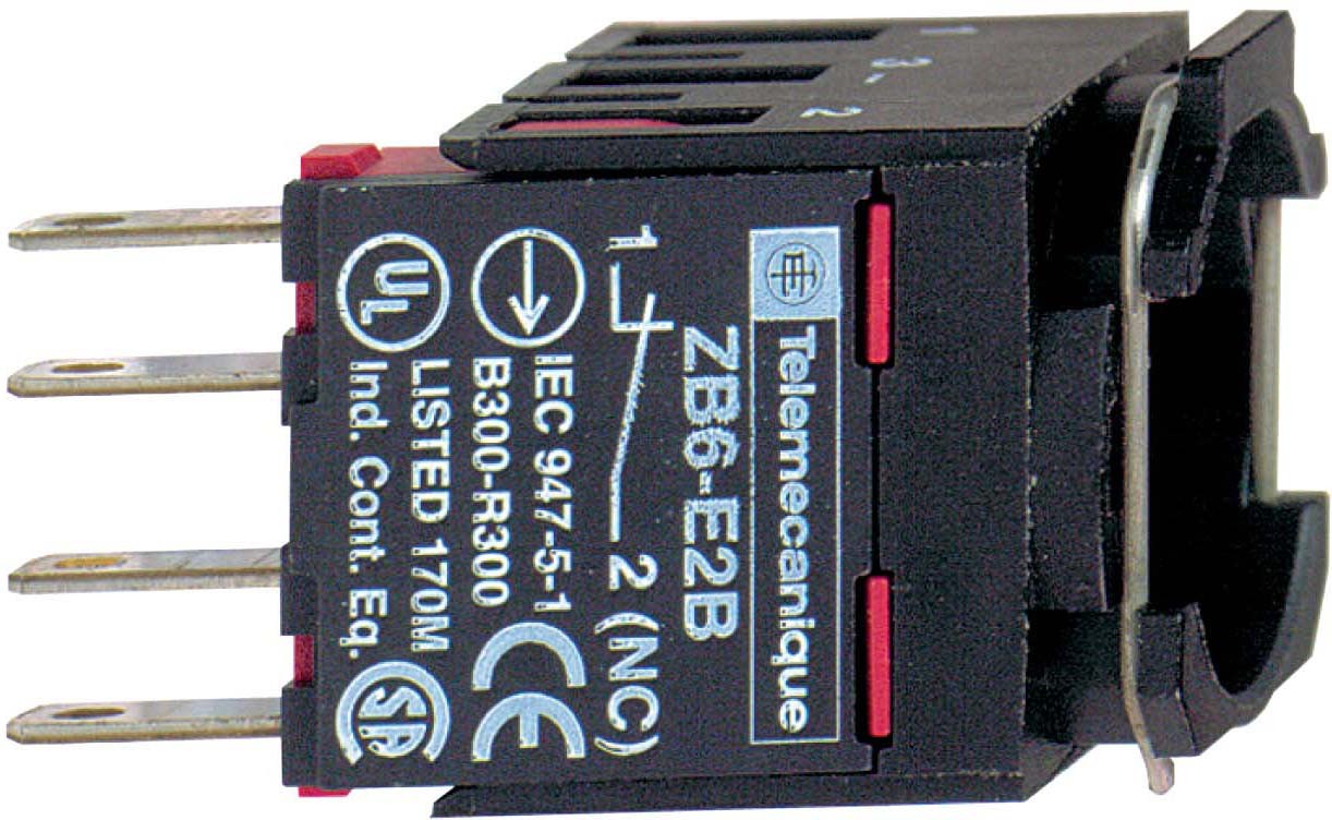 Schneider Electric ZB6Z3B Hilfsschalterblock für Drucktaster Ø 16 2S