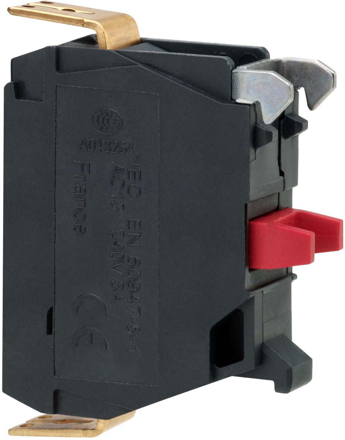 Schneider ZBE1023 Hilfsschalter, Kontaktblock, Harmony XB4 und XB5, 22mm, 30mm, Flachsteckanschluss, 1Ö