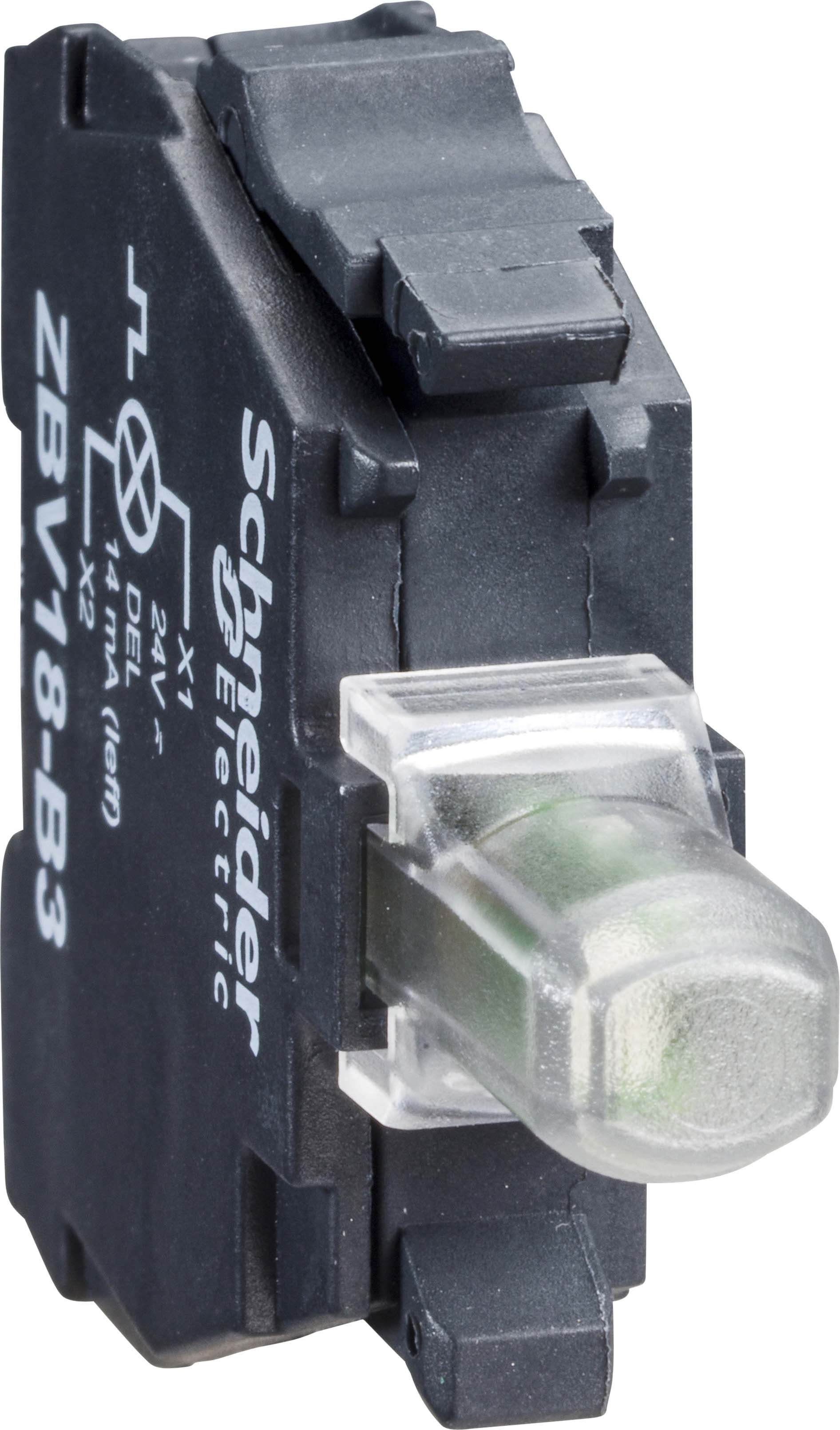 Schneider ZBV18M1 Universelles LED-Modul, Harmony XB4 und XB5, Blinklicht, weiß, Schraubklemme, 230-240V AC