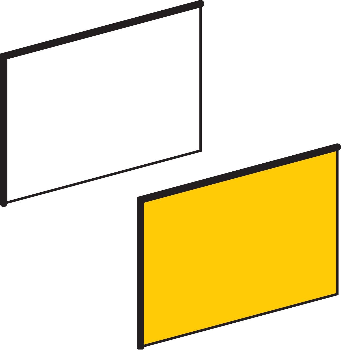 Schneider ZBY5102 Leerschild 18x27mm, f. Schildträger 30x50mm, weiß+gelb, neutral
