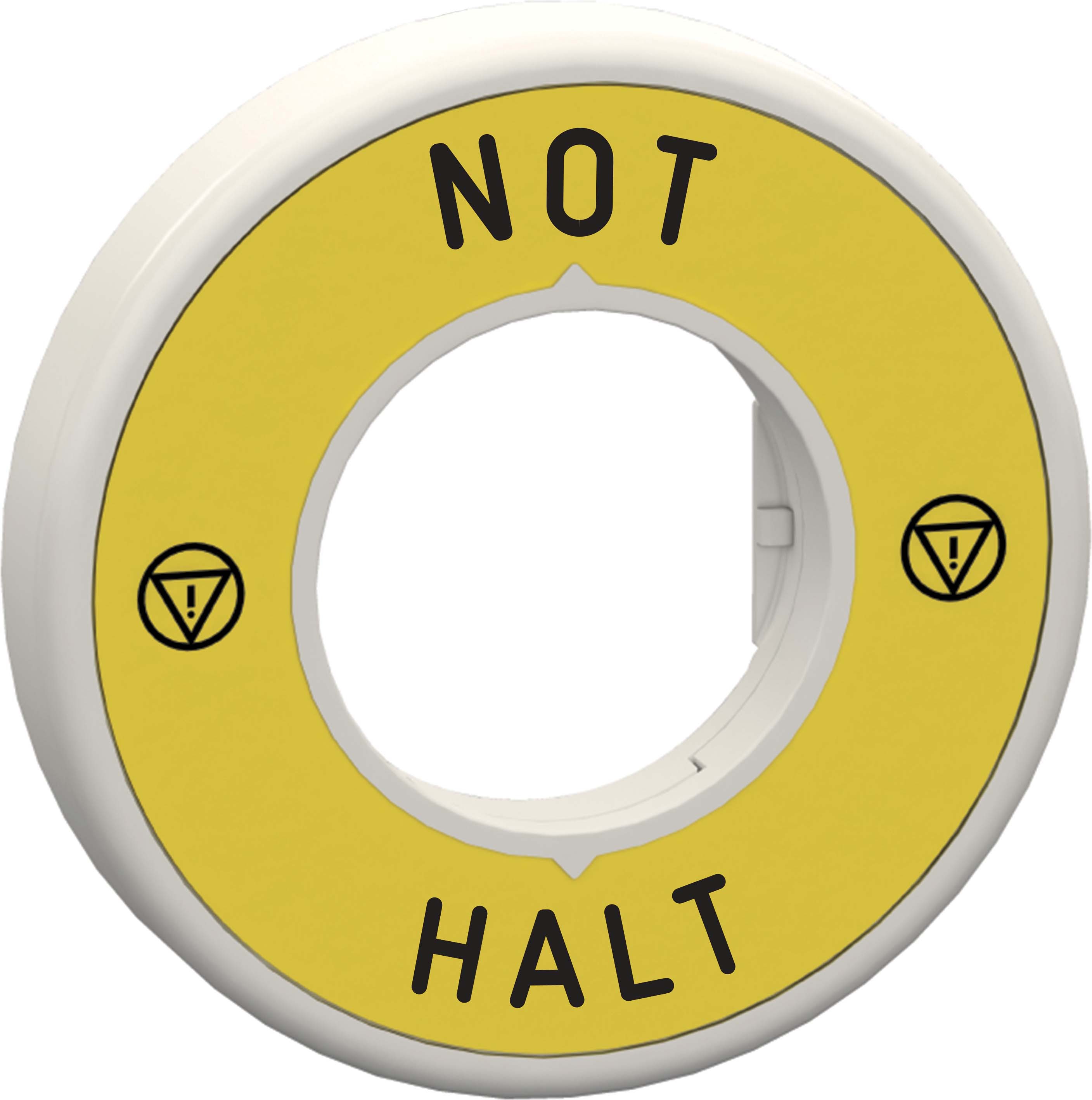 Schneider ZBY9W2G230 Beleuchtbares Schild für Not-Aus/Not-Halt, 1 LED rot, 120V, NOT-HALT