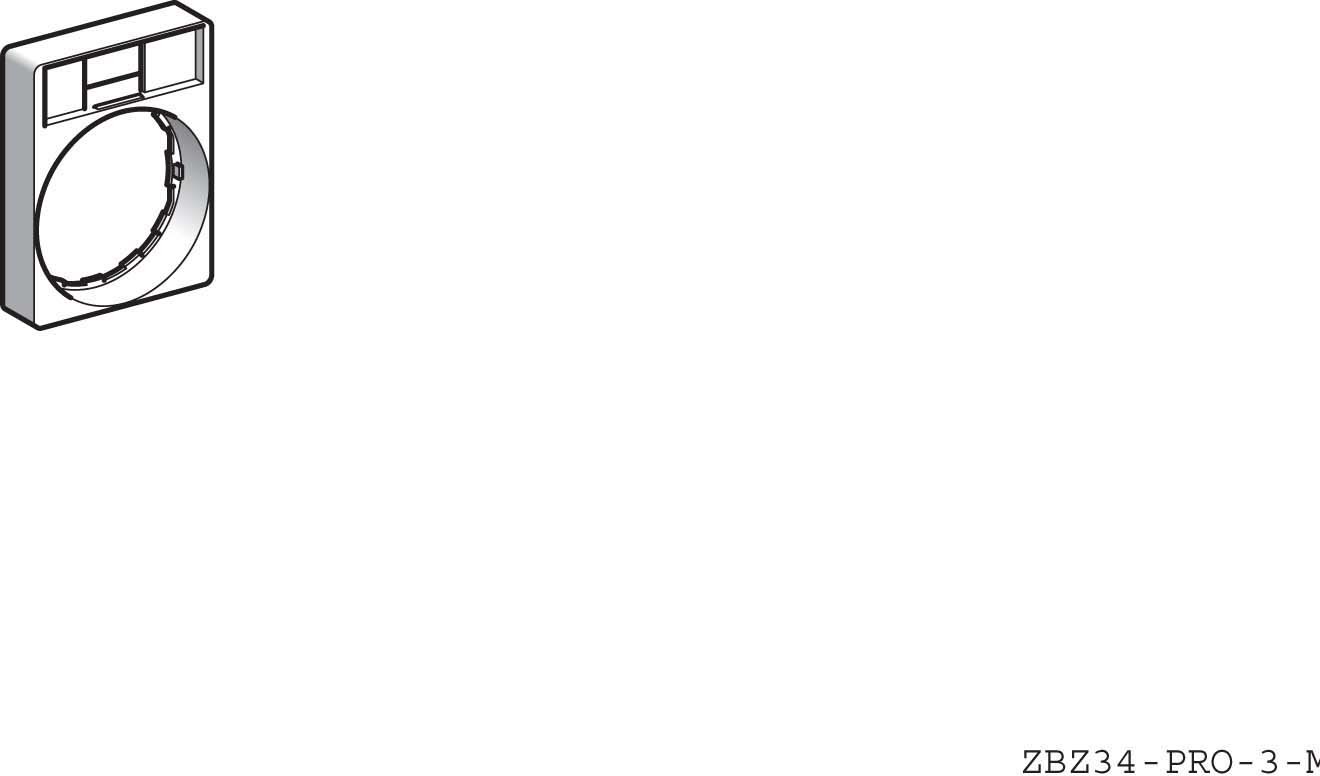 Schneider ZBZ34 Schildträger 30x40mm o. Schild, für Ø 22 Geräte m. rundem Frontelement