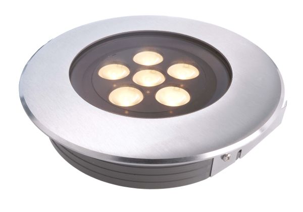 Deko-Light 100114 Bodeneinbauleuchte, Flat 230V 150 mm, 12 W, 3000 K, Silber, 220-240 V/AC, 50 / 6