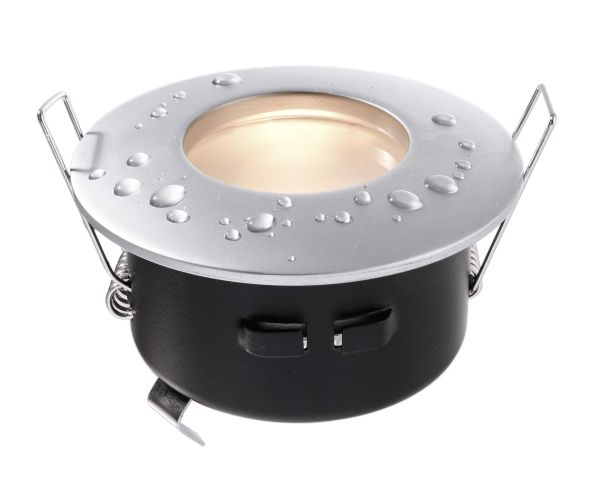 Deko-Light 110002 Einbaustrahler, Damp Rund, 1x max 35 W MR16, Silber, Spannungskonstant, 12 V/AC/