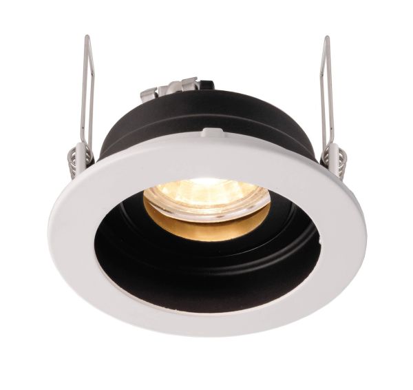 Deko-Light 110007 Einbaustrahler, Enif Rund, 1x max. 35 W MR16, Weiß, Spannungskonstant, 12 V/AC/D