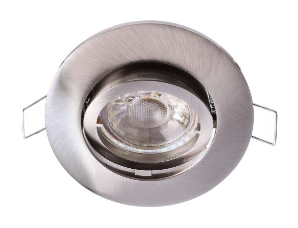 Deko-Light 110028 Einbaustrahler, Alioth Rund, 1x max. 35 W MR16, Silber, Spannungskonstant, 12 V/