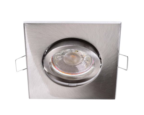 Deko-Light 110030 Einbaustrahler, Alioth Eckig, 1x max. 35 W MR16, Silber, Spannungskonstant, 12 V