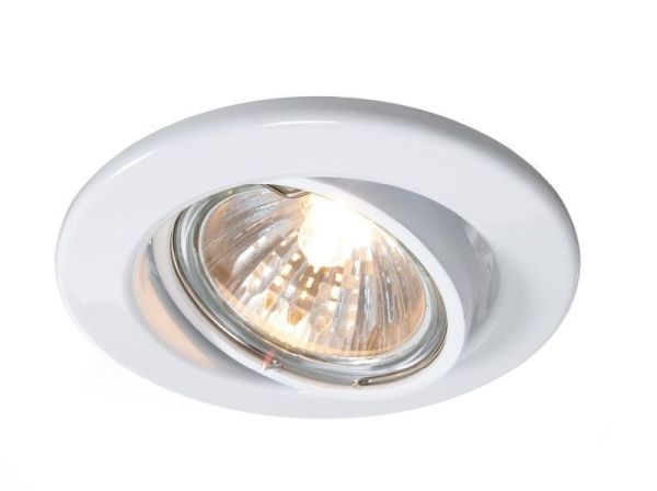 Deko-Light 110032 Einbaustrahler, Basic Rund, Tilt, 1x max. 35 W GU10, Weiß, 220-240 V/AC, 50 / 60