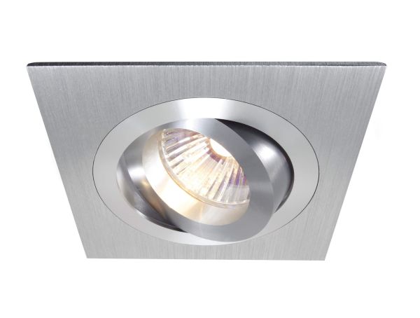 Deko-Light 110421 Einbaustrahler, Modula I Eckig, Tilt, 1x max 35 W MR16, Silber, Spannungskonstan