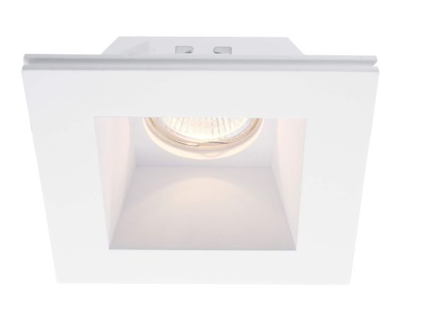 Deko-Light 110500 Einbaustrahler, Gypsum Square, 1x max 50 W MR16, Weiß, Spannungskonstant, 12 V/A