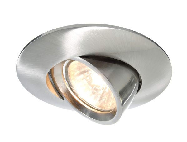 Deko-Light 126073 Einbaustrahler, Swing Rund, Tilt, 1x max 50 W MR16, Silber, Spannungskonstant, 1