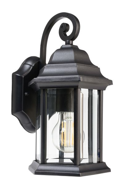 Deko-Light 341244 Wandaufbauleuchte, Saiph, 1x max. 60 W E27, Schwarz, 220-240 V/AC, 50 / 60 Hz, I