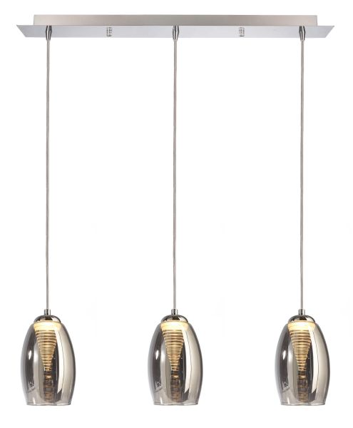 Deko-Light 342117 Pendelleuchte, Electra, 16,5 W, DIM, 3000 K, Silber, 220-240 V/AC, 50 / 60 Hz, I