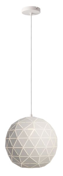 Deko-Light 342130 Pendelleuchte, Asterope Rund 400 mm, 1x max. 40 W E27, Weiß, 220-240 V/AC, 50 /