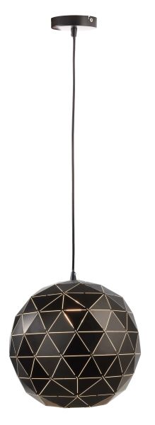 Deko-Light 342134 Pendelleuchte, Asterope Rund 500 mm, 1x max. 40 W E27, Schwarz, 220-240 V/AC, 50