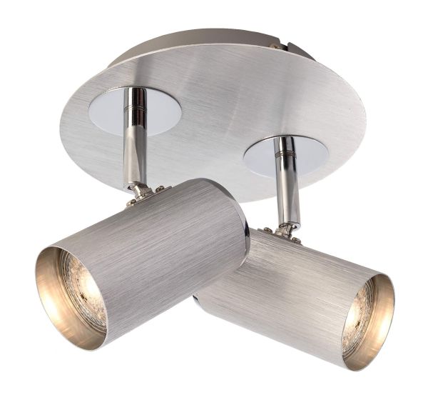 Deko-Light 348086 Deckenaufbauleuchte, Indi II, 2x max. 50 W GU10, Silber, 220-240 V/AC, 50 / 60 H
