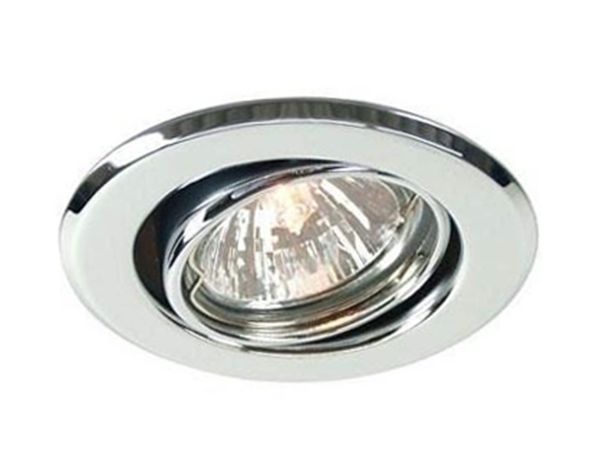 Deko-Light 442832 Einbaustrahler, Rund Tilt, 1x max 50 W MR16, Silber, Spannungskonstant, 12 V/AC/