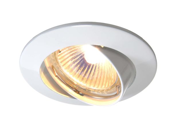 Deko-Light 449200 Einbaustrahler, Style Round, Tilt, 1x max 35 W MR16, Weiß, Spannungskonstant, 12