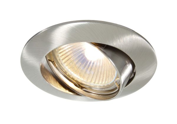 Deko-Light 449202 Einbaustrahler, Style Round, Tilt, 1x max 35 W MR16, Silber, Spannungskonstant,