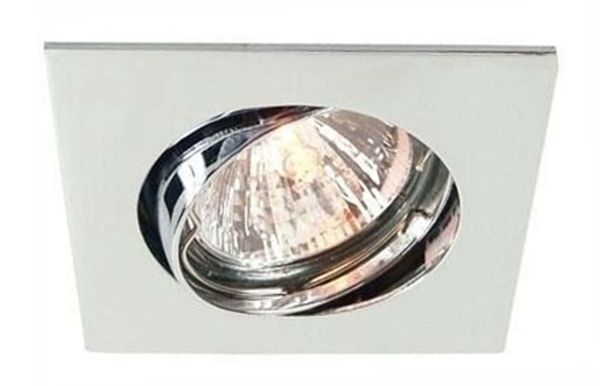 Deko-Light 449211 Einbaustrahler, Style Square, Tilt, 1x max 50 W MR16, Chrom, Spannungskonstant,