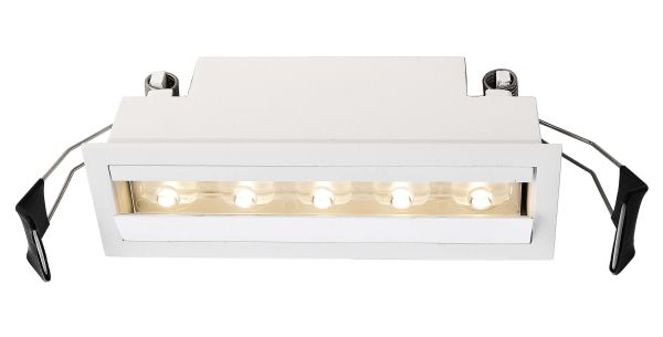 Deko-Light 563006 Einbaustrahler, Ceti 5 Wall Wash, 10 W, 3000 K, Weiß, Stromkonstant, 14-15 V/DC,