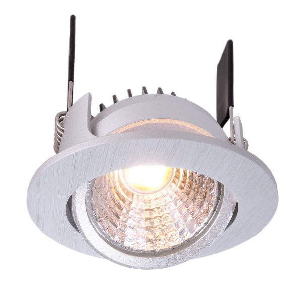 Deko-Light 565262 Einbaustrahler, COB-68-350mA-2700K-Rund-flach-Silber, Stromkonstant, 14-15 V/DC,