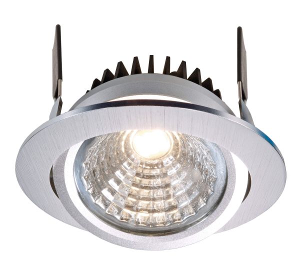 Deko-Light 565309 Einbaustrahler, COB-95-24V-4000K-Rund-Silber, Spannungskonstant, 24 V/DC, IP 20