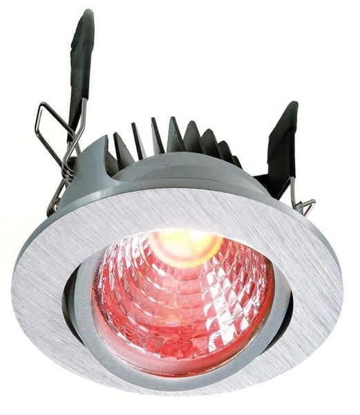 Deko-Light 565336 Einbaustrahler, COB 68, 8,5 W, RGB/3000K, Silber, Spannungskonstant, 24 V/DC, IP