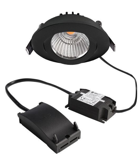 Deko-Light 565360 Einbaustrahler, Dione, 8,5 W, DIM, 4000 K, Schwarz, 220-240 V/AC, 50 / 60 Hz, IP