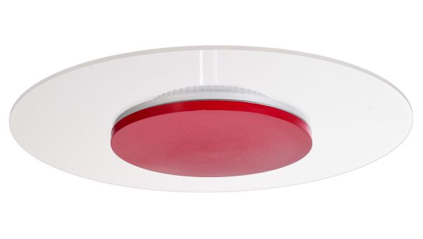 Deko-Light 620044 Deckenaufbauleuchte, Set, Zaniah 370 mm, 18 W, DIM, 3000 K, Cover Rot, 220-240 V