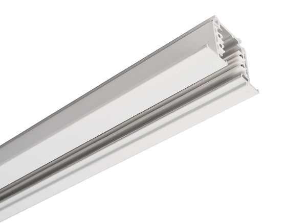Deko-Light 710069 3-Phasen Schienensystem, D Line Einbaustromschiene mit Flügel 1m, weiß, Verkehrs