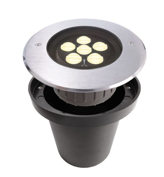Deko-Light 730289 Bodeneinbauleuchte, Canum Asymmetrisch, 12 W, 3000 K, Silber, 220-240 V/AC, 50 /