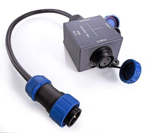 Deko-Light 730300 Elektrisches Montagezubehör, Weipu Verteilerbox 2-polig, Länge: 57 mm, Breite: 5