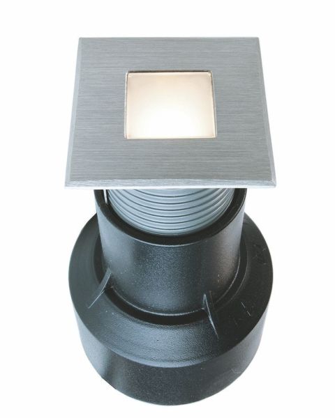 Deko-Light 730340 Bodeneinbauleuchte, Basic Square I, 0,6 W, 3000 K, Silber, Stromkonstant, 24 V/D