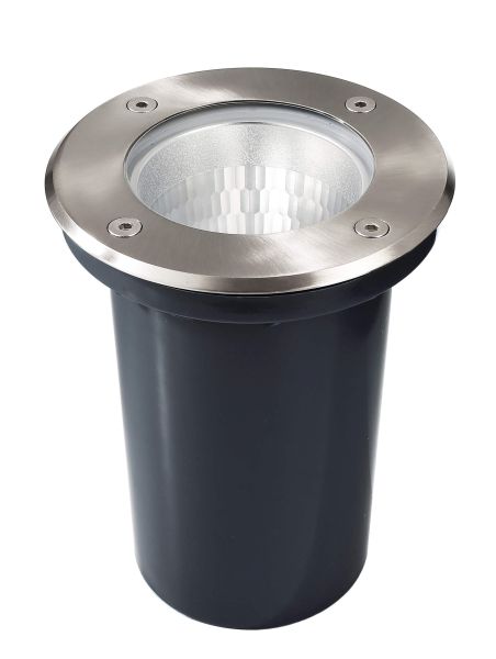 Deko-Light 730476 Bodeneinbauleuchte, Phakt Rund Set, 1x max. 9 W E27, Silber, 220-240 V/AC, 50 /